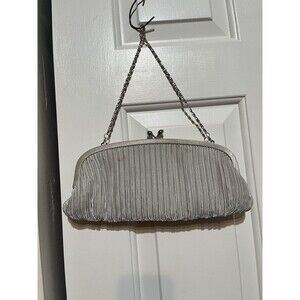 Nite Bags Gray Cocktail Clutch Or Shoulder Bag.
